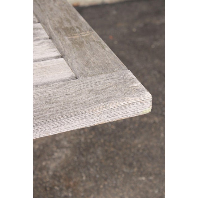Gloster Teak Outdoor Patio Dining Table With Four Chairs For Sale - Image 9 of 18