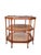 Baker Furniture Company Vintage Baker Furniture Octagonal Bookmatched Walnut & Cane Three-Tier Side Table For Sale - Image 4 of 7