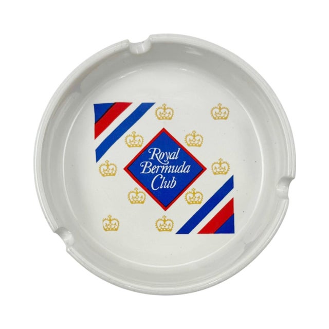Vintage Royal Bermuda Yacht Club White Porcelain Ashtray For Sale - Image 13 of 13