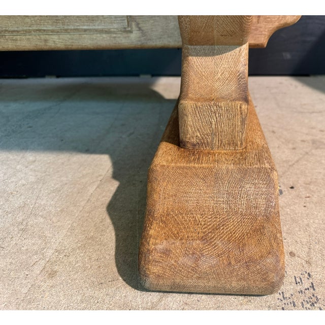 French Bleached Oak Farmhouse Dining Table, 1920s For Sale - Image 18 of 18