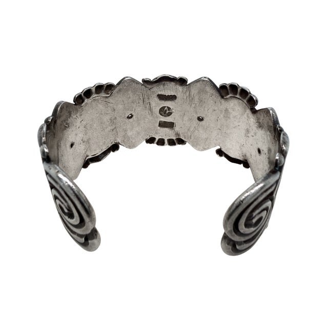 1940s 1940s Early William Spratling .980 Silver Geometric Taxco Cuff Bracelet For Sale - Image 5 of 6