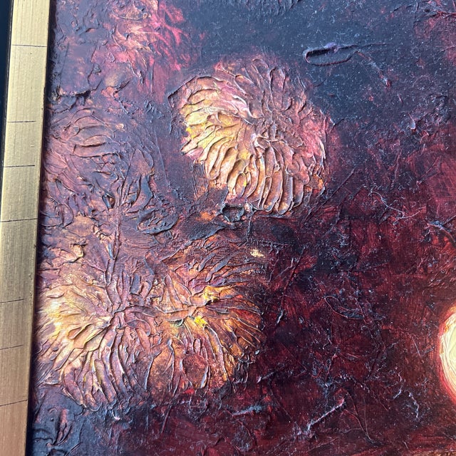 1980s Oil on Canvas European School Framed Signed Titled Girl With a Dog Made in 1986 by Tatiana Zeltzer For Sale - Image 5 of 12