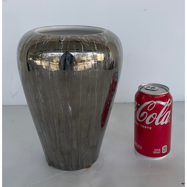 Global Views Global Views Italian Platinum Vase For Sale - Image 4 of 4