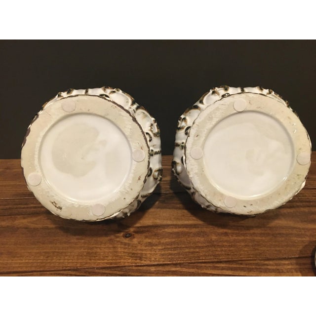 Early 21st Century Hand Painted Lidded Porcelain Jars- a Pair For Sale - Image 10 of 13