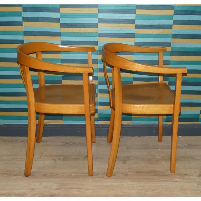 Bauhaus Wooden Desk Armchair in the style of Gropius, 1940s-1950s For Sale - Image 4 of 14