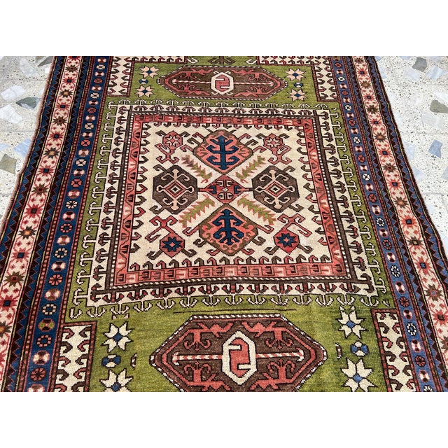 Tribal Caucasian Bordjalou Kazak Hand-Knotted Wool Rug - 5'2" X 8'0" For Sale - Image 3 of 10