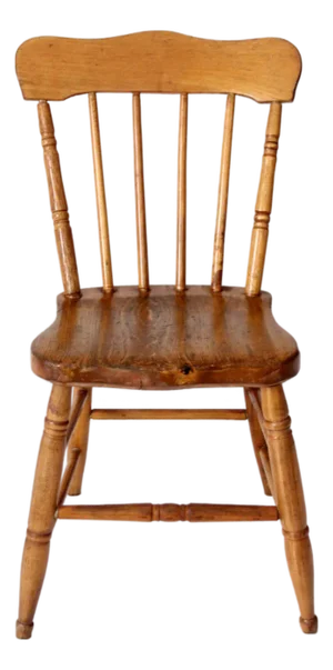 Antique Primitive Plank Seat Farmhouse Chair