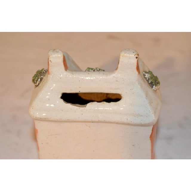 19th C Staffordshire Cottage Bank For Sale - Image 4 of 9