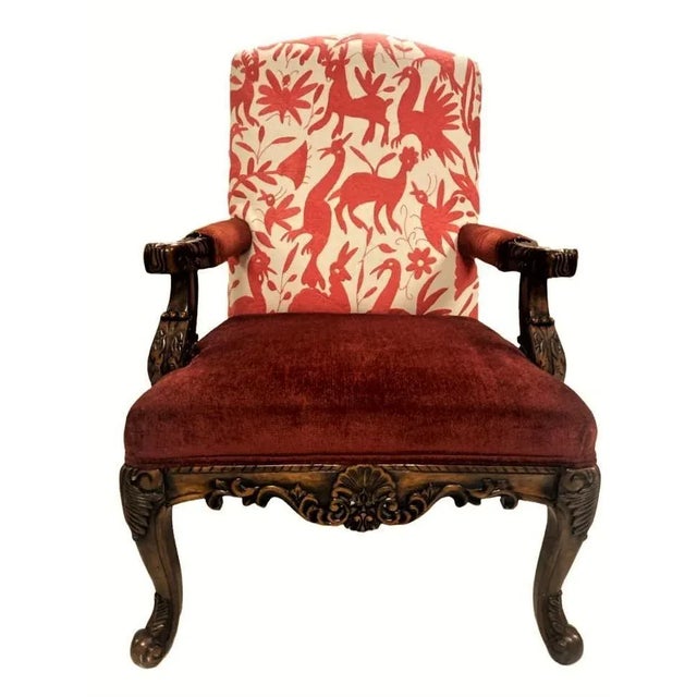 Pair of regal hacienda style chairs recently made but just redesigned. My team replaced the backrest upholstery with hand...