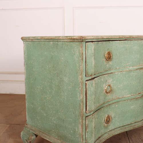 Danish Serpentine Front Chest of Drawers For Sale - Image 9 of 13