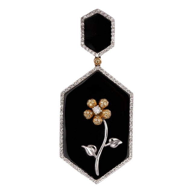 Diamond Onex Pendant in 18k gold For Sale