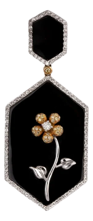 Diamond Onex Pendant in 18k gold