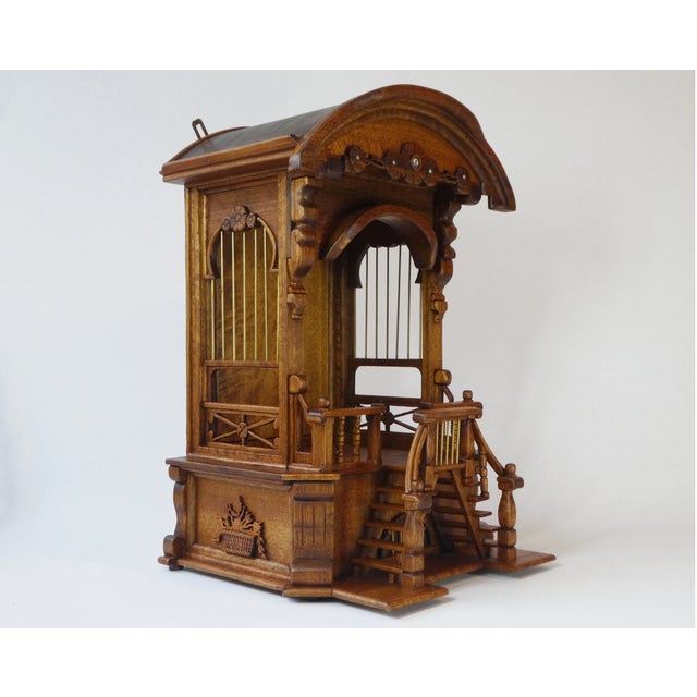 Carved Wood Display Cabinet For Sale - Image 4 of 11