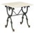French Bistro or Conservatory Table With Marble Top Over Cast Iron Base For Sale