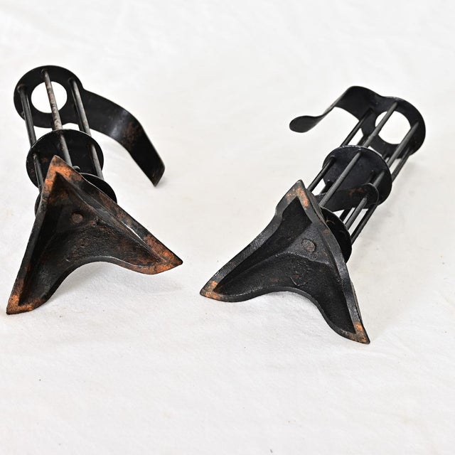 Pair of French 19th Century Iron Candle Stables For Sale In Baton Rouge - Image 6 of 10