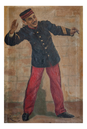 J. Cusachs, Young Private, 1890s-1900s, Oil on Canvas