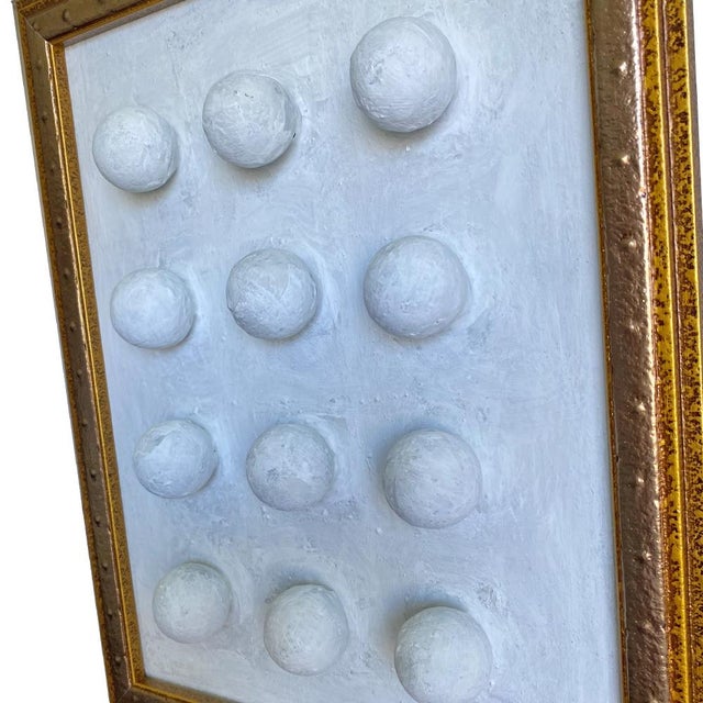 Textured Plaster Wall Art Framed Minimalist Sculptural Painting Neutral Abstract Original by Tatiana Duperault For Sale In West Palm - Image 6 of 6