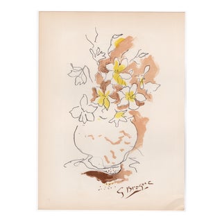 Georges Braque, Flower Vase and Portrait, 1955, Lithograph For Sale
