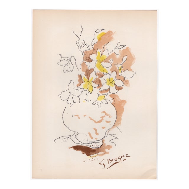 Georges Braque, Flower Vase and Portrait, 1955, Lithograph For Sale