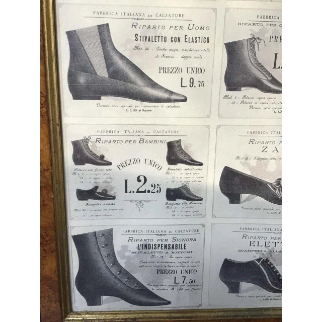 1880s Italian Shoe Advertisement For Sale - Image 4 of 8