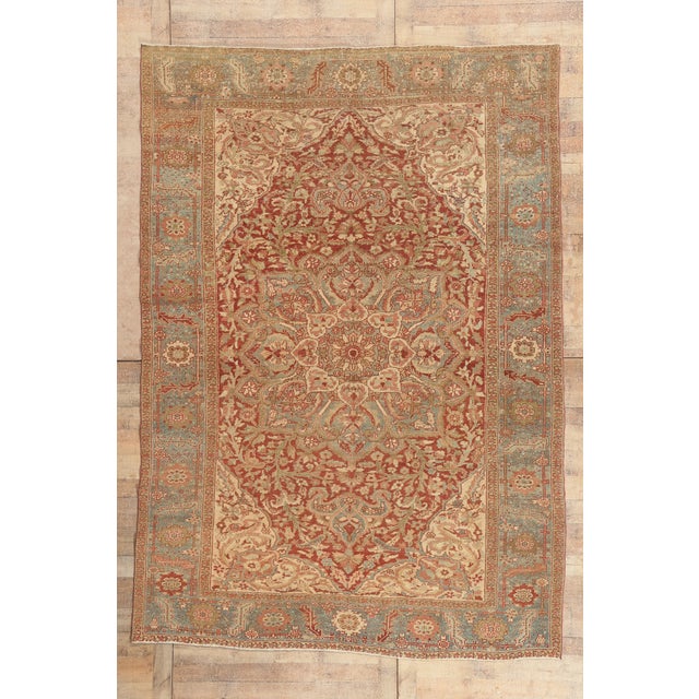 Antique Persian Heriz Rug, 07'07 X 10'10 For Sale - Image 10 of 10