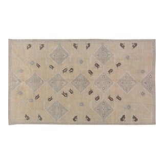 Vintage Turkish Anatolian Hand Knotted Wool Rug,5'3"X9' For Sale