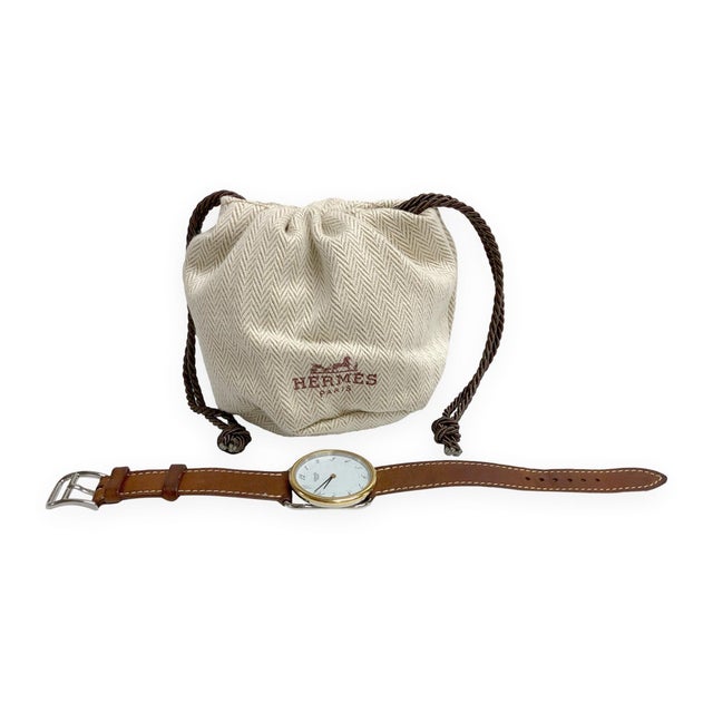 Hermès Arceau Vintage Ladies Quartz Watch Ref. Ar4.520, Two-Tone Circa 1994 For Sale - Image 10 of 11