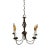 Small 5 Light Brown Iron Chandelier For Sale