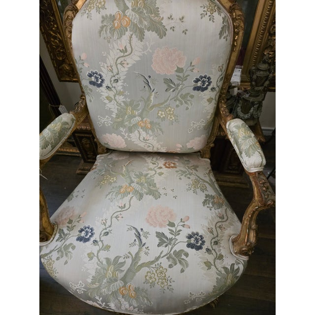 Antique Louis XV Style Giltwood Armchairs For Sale In San Antonio - Image 6 of 16