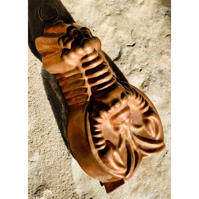 Metal Vintage 1980’s Copper Lobster Kitchen Mold For Sale - Image 7 of 11