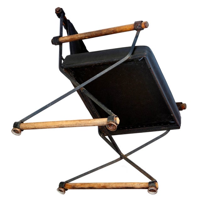 1970s Mid-Century Modern Cleo Baldon Campaign X Chair With Arms For Sale In Los Angeles - Image 6 of 8