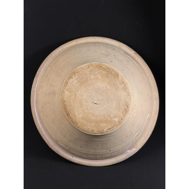 Ceramic Antique Granada Green Majolica Bowl, 1800s For Sale - Image 7 of 9