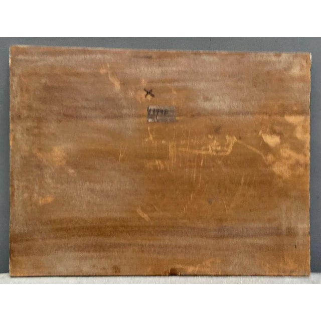 Brown Scena Campestre - Posillipo School - Oil on Board For Sale - Image 8 of 10