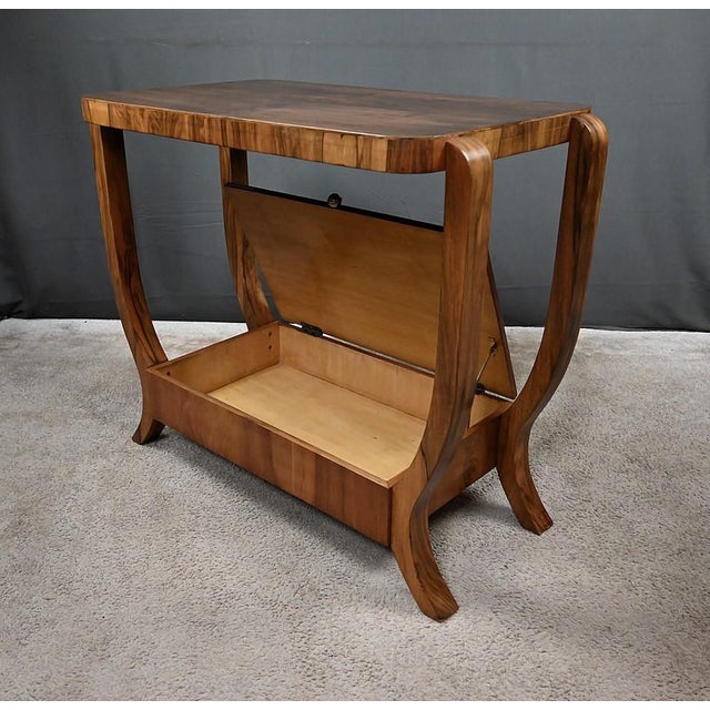 Art Deco Style Walnut Veneer Console Table, 20th Century For Sale - Image 9 of 15