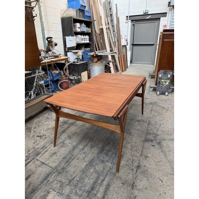 Wood Dining Table by Louis Paolozzi for René Godfrid, 1950s For Sale - Image 7 of 18