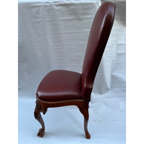Queen Anne Carved Wood Side Chair For Sale - Image 3 of 11