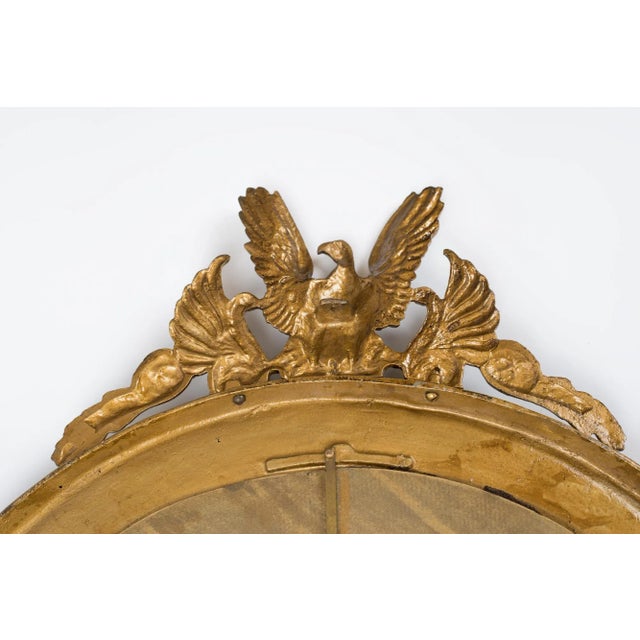 Large 1940s Brass Round Eagle Wall Picture Frame For Sale - Image 9 of 10