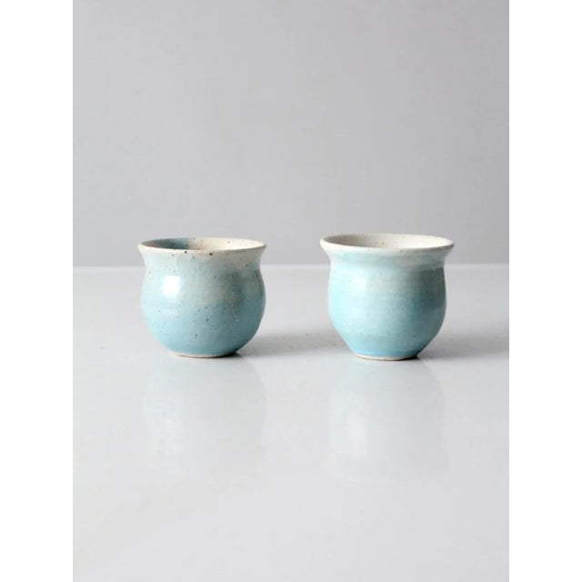 Contemporary Vintage Studio Pottery Cachepots Pair For Sale - Image 3 of 9