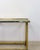 Vintage MCM Brass Console Table Glass Top Hollywood Regency Sofa Table Coastal For Sale - Image 4 of 14