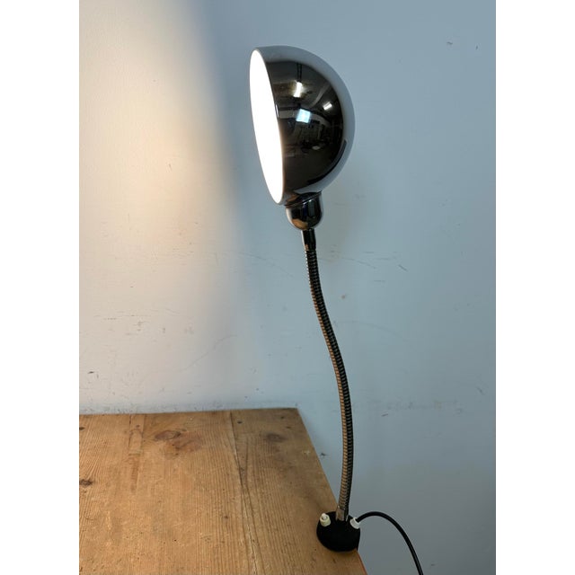 Vintage Italian Chrome Gooseneck Table Lamp, 1960s For Sale - Image 14 of 17