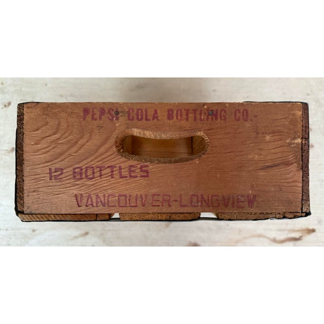 Mid 20th Century Vintage Wooden Pepsi Cola Crate From Vancouver-Longview For Sale - Image 5 of 10