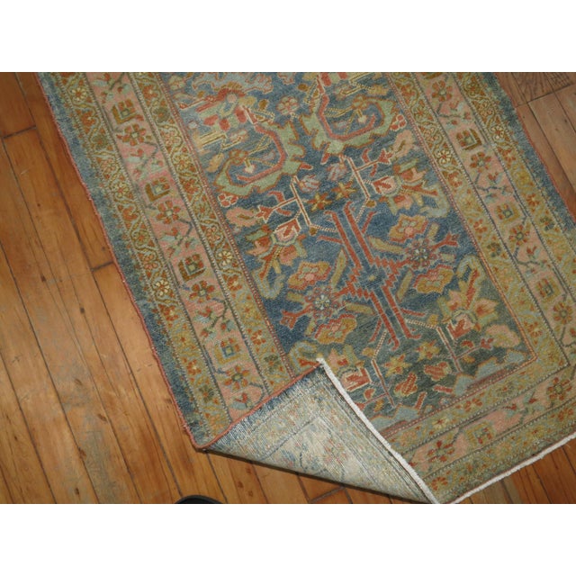 Textile Antique Zabihi Collection Long Blue Persian Malayer Runner - 2'5" x 18'1" For Sale - Image 7 of 12