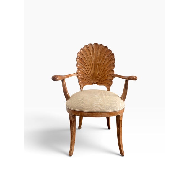 Vintage Italian Hollywood Regency Venetian Grotto Style Shell Back Dining Chairs - Set of 8 For Sale - Image 9 of 16