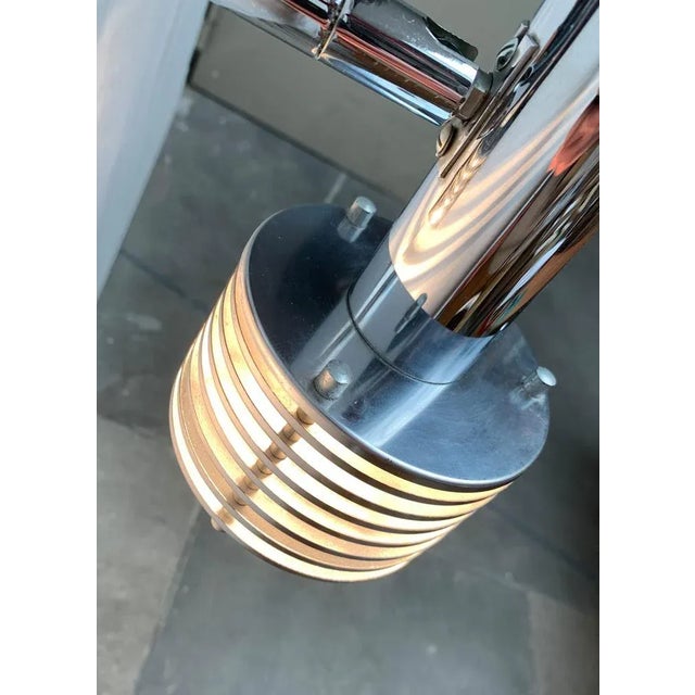 Black Mid-Century Space Age Chrome Wall Lamp, 1960s For Sale - Image 8 of 18