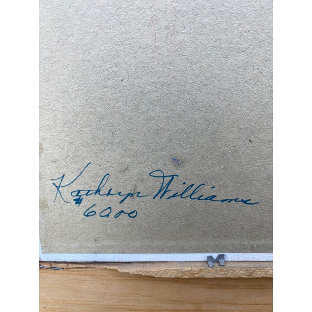 Blue 1960s Vincent Price Collection Original Impressionist Nocturne Painting by Kathryn Williams For Sale - Image 8 of 10