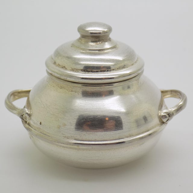 Vintage Italian Handmade Genuine Silver Cooking Pot Dollhouse Miniature, 1980s For Sale - Image 12 of 12