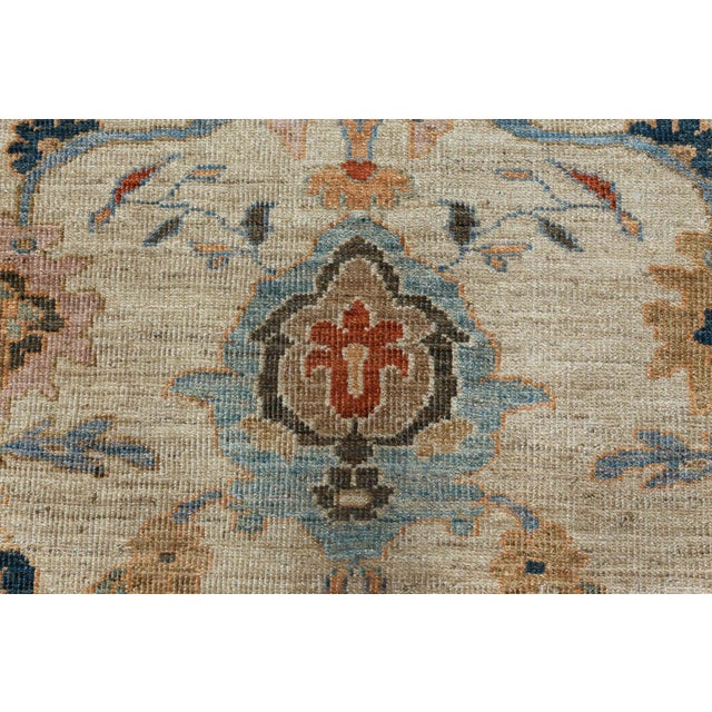 Textile Traditional-Style Sultanabad Soft Beige Rug "Eden Mist" by Doris Leslie Blau For Sale - Image 7 of 8