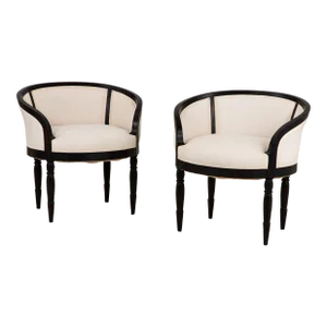 Pair French Art Deco Chairs, 1930s