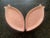 A pair of matching, rose-pink, ceramic fish platters. Or should we call them salmon plates? These platters are mid-century...