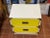 Yellow 1970's Yellow and White Campaign Colormates Nightstand Attributed to Morris of California For Sale - Image 8 of 12